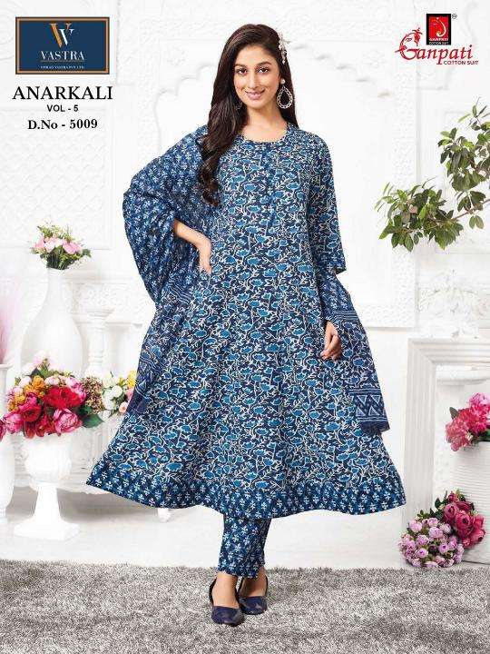 Ganpati anarkali vol-5 Cotton Kurtis Wholesale