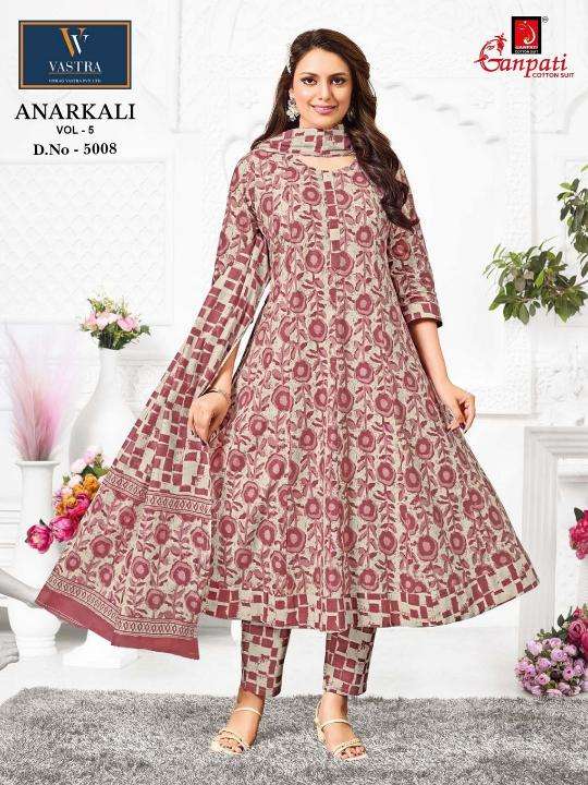 Ganpati anarkali vol-5 Cotton Kurtis Wholesale