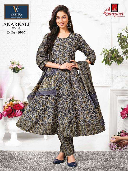 Ganpati anarkali vol-5 Cotton Kurtis Wholesale