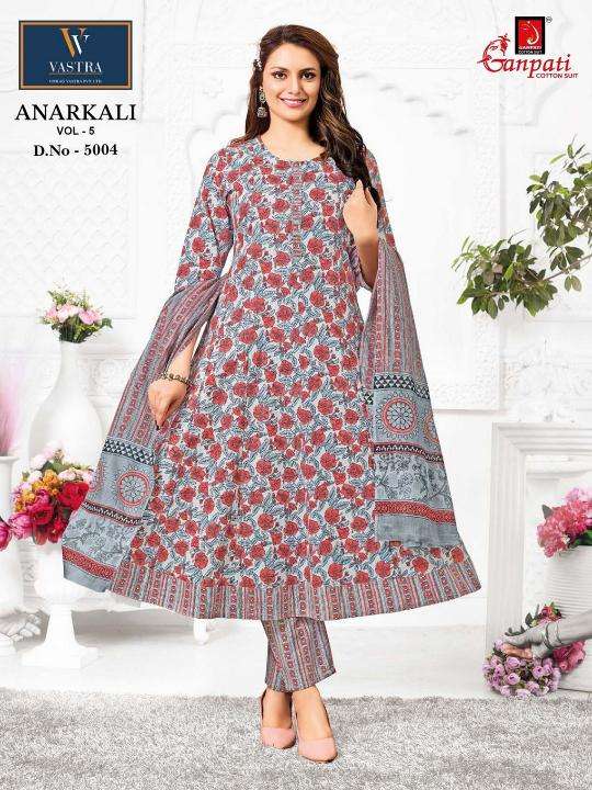 Ganpati anarkali vol-5 Cotton Kurtis Wholesale