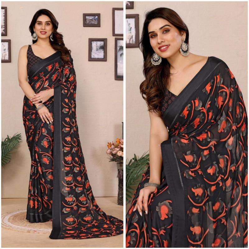 GC bright georgette Saree wholesalers in Mumbai
