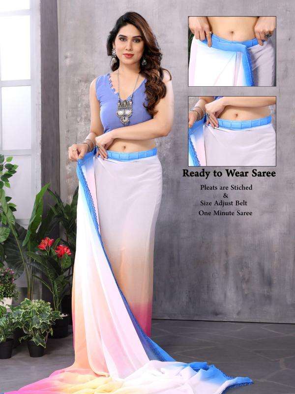 GC georgette with lace work Designer sarees wholesale suppliers