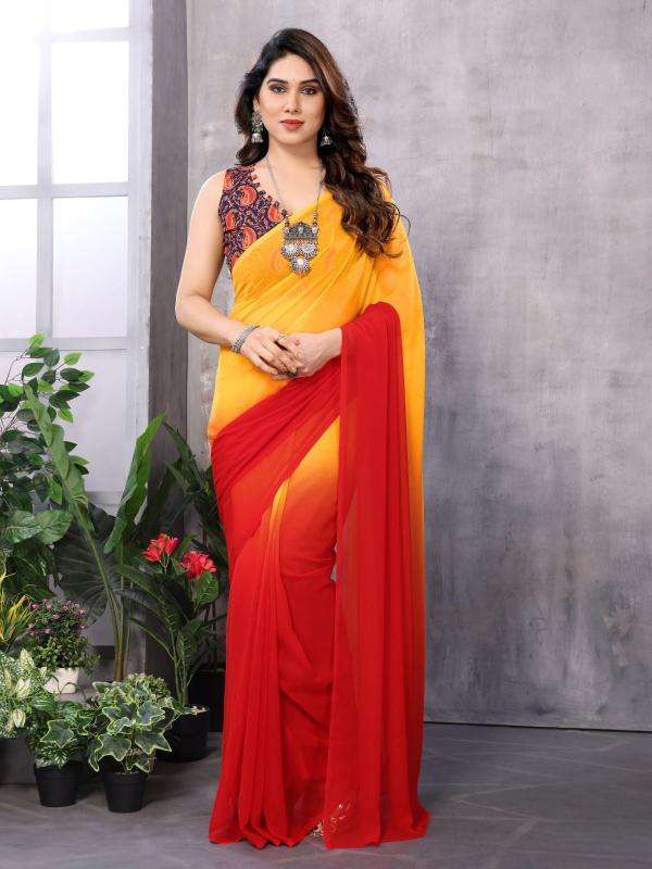 GC georgette with lace work Designer sarees wholesale suppliers