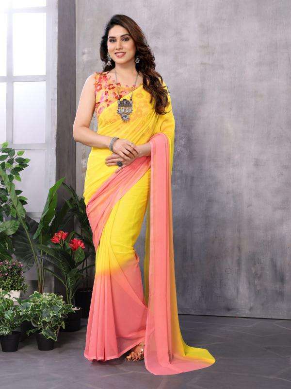 GC georgette with lace work Designer sarees wholesale suppliers