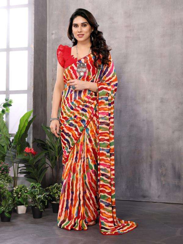 GC ready to wear printed georgette Saree manufacturers in Delhi
