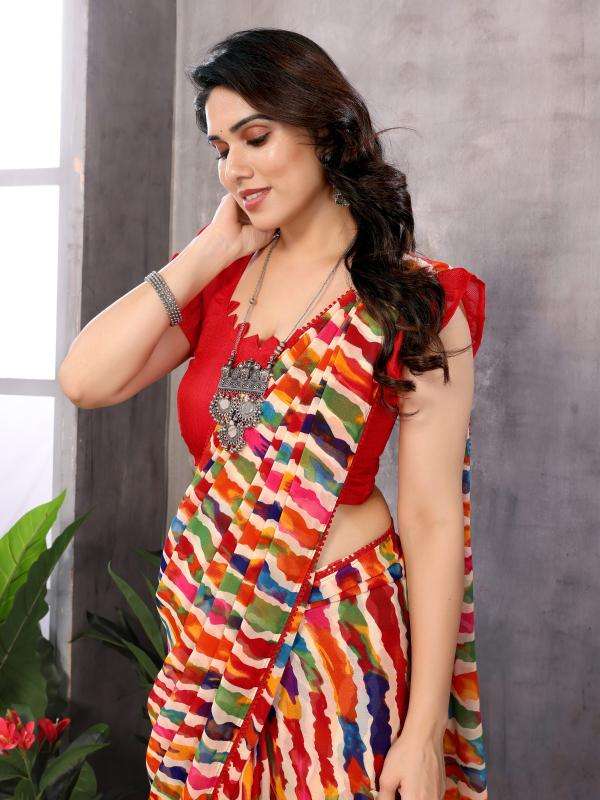 GC ready to wear printed georgette Saree manufacturers in Delhi