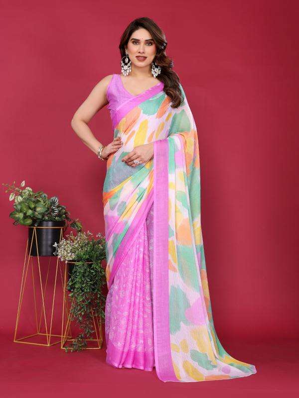 GC soft chiffon printed Printed saree wholesale in Kolkata