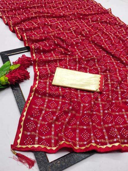 GC soft georgette with foil work Bulk saree suppliers in India
