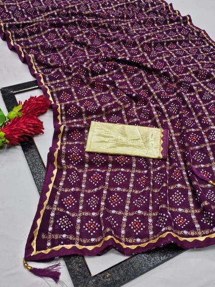 GC soft georgette with foil work Bulk saree suppliers in India