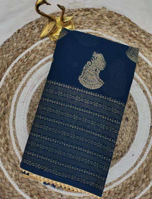 GC soft georgette with foil work Wholesale saree suppliers in India