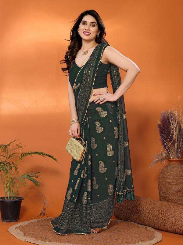 GC soft georgette with foil work Wholesale saree suppliers in India