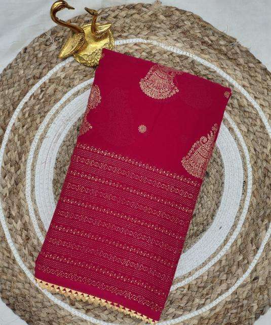 GC soft georgette with foil work Wholesale saree suppliers in India