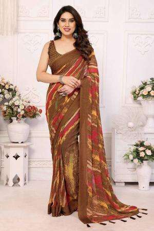 GC soft grorgette patta Saree wholesalers in Mumbai 