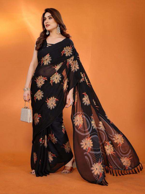 GC soft moss silk printed Saree wholesale market in India