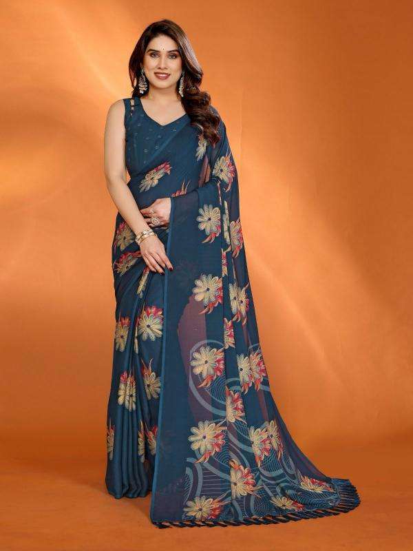 GC soft moss silk printed Saree wholesale market in India
