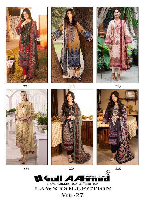 Gull aahmed lawn vol-27 Dress materials market in ahmedabad