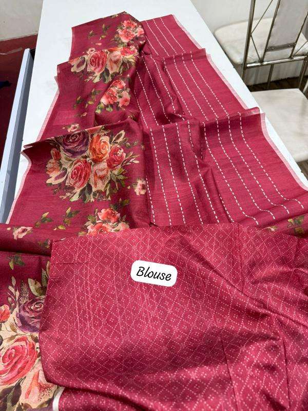 Indeed digital print Floral Wholesale saree suppliers in India