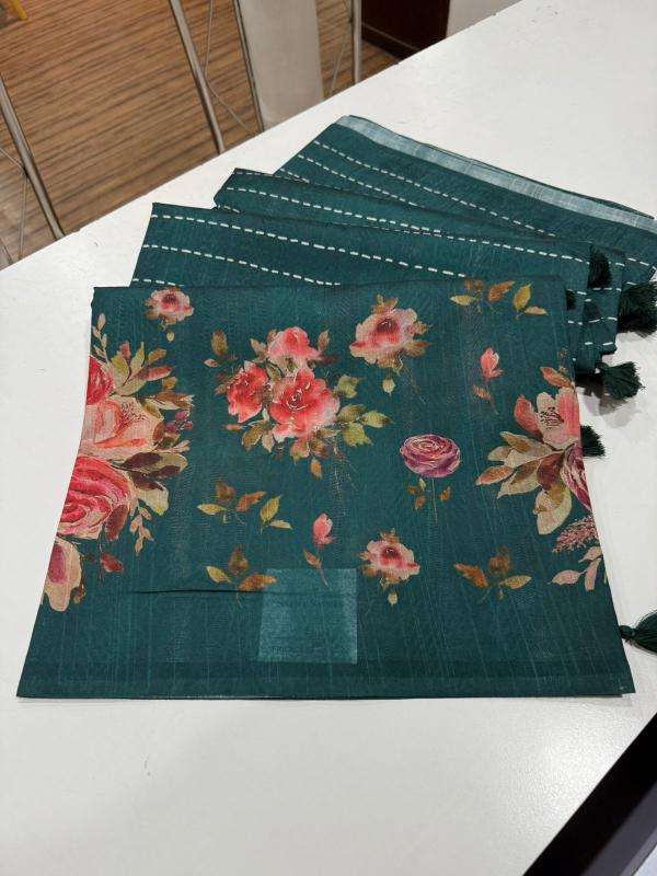 Indeed digital print Floral Wholesale saree suppliers in India