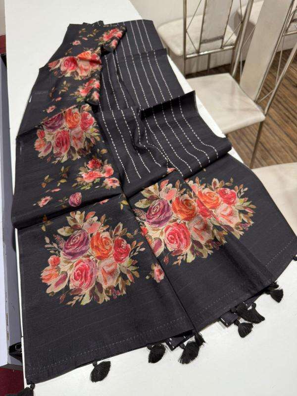 Indeed digital print Floral Wholesale saree suppliers in India