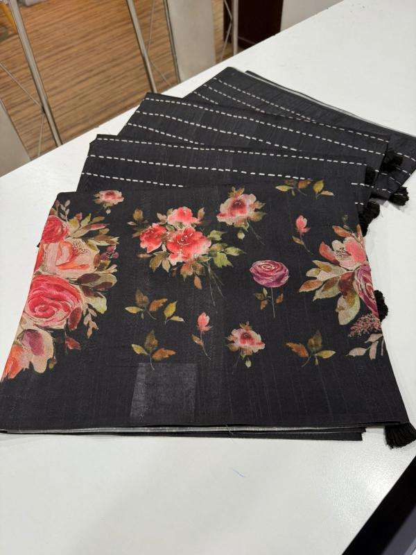 Indeed digital print Floral Wholesale saree suppliers in India