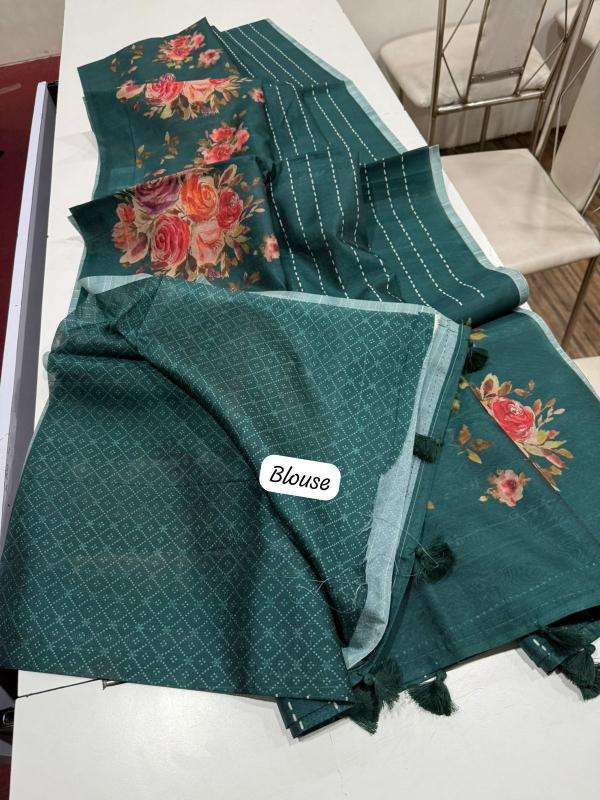 Indeed digital print Floral Wholesale saree suppliers in India
