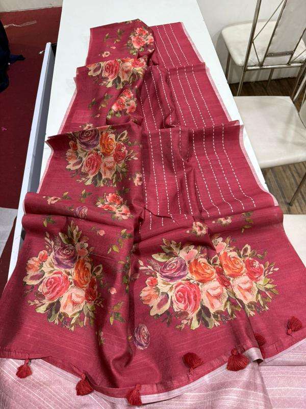Indeed digital print Floral Wholesale saree suppliers in India