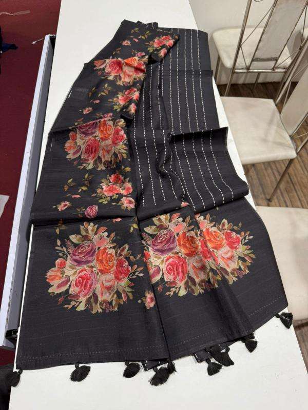 Indeed digital print Floral Wholesale saree suppliers in India