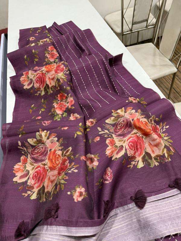 Indeed digital print Floral Wholesale saree suppliers in India