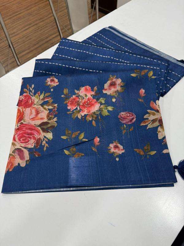 Indeed digital print Floral Wholesale saree suppliers in India