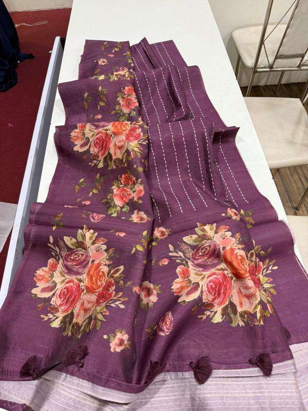 Indeed digital print Floral Wholesale saree suppliers in India