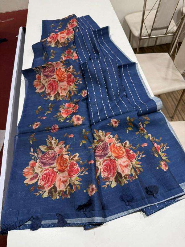 Indeed digital print Floral Wholesale saree suppliers in India