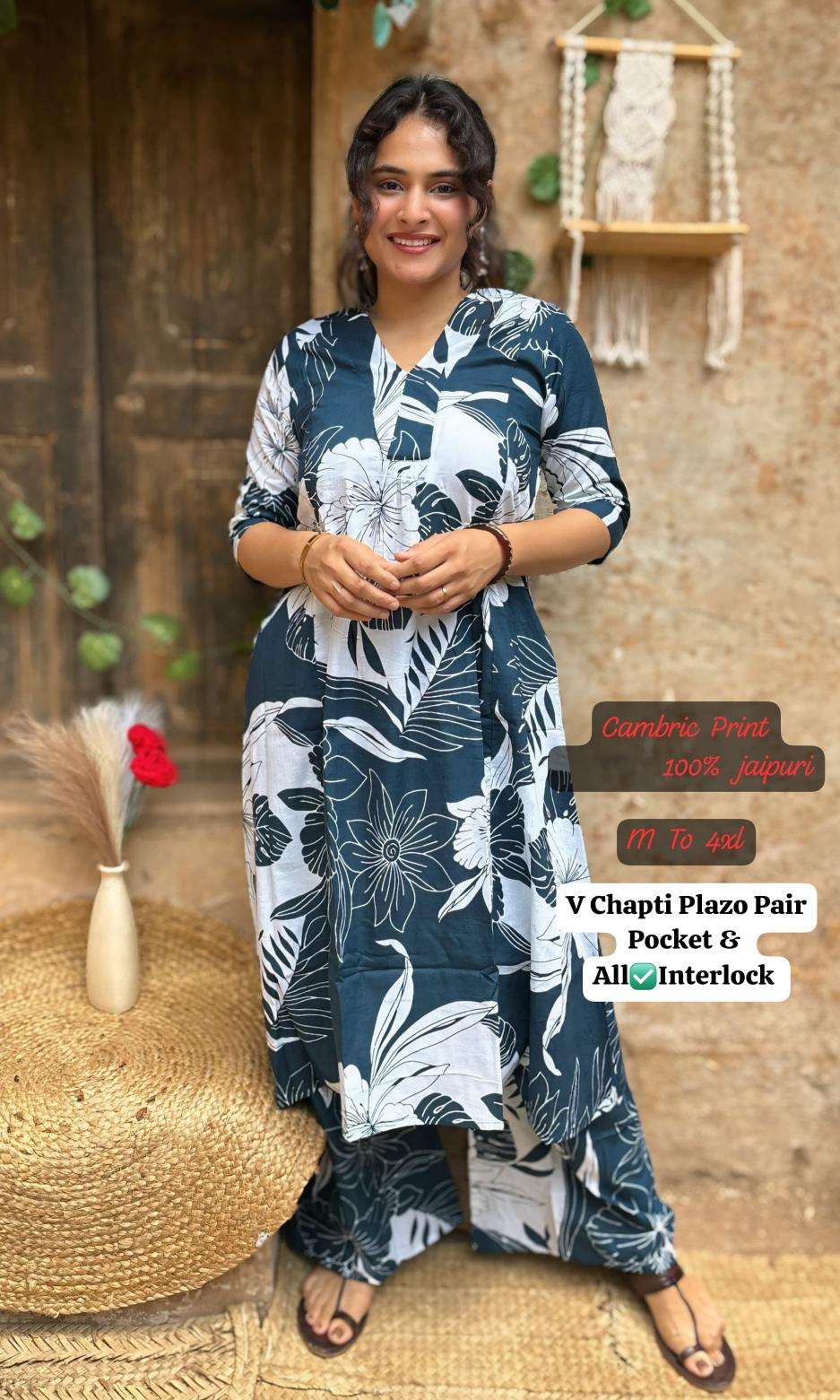 Jaipuri cotton coord set Kurti wholesalers in Gujarat