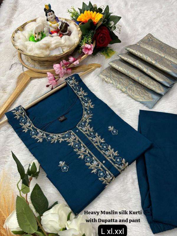 K k boutique diable muslin Designer Kurti wholesale