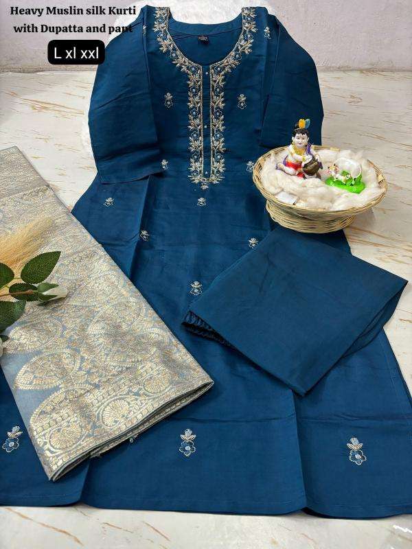 K k boutique diable muslin Designer Kurti wholesale