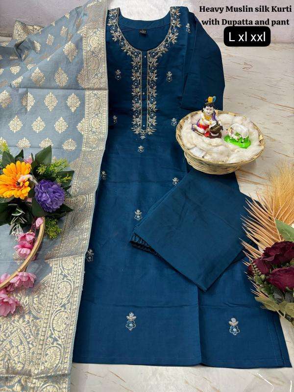 K k boutique diable muslin Designer Kurti wholesale