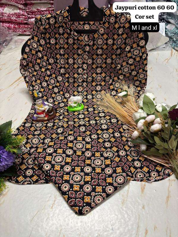 K k jaipuri cotton coord set Kurti wholesale price