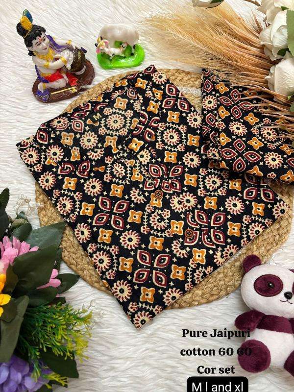 K k jaipuri cotton coord set Kurti wholesale price