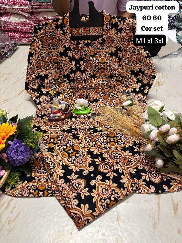K k jaipuri cotton coord set Kurti wholesale price