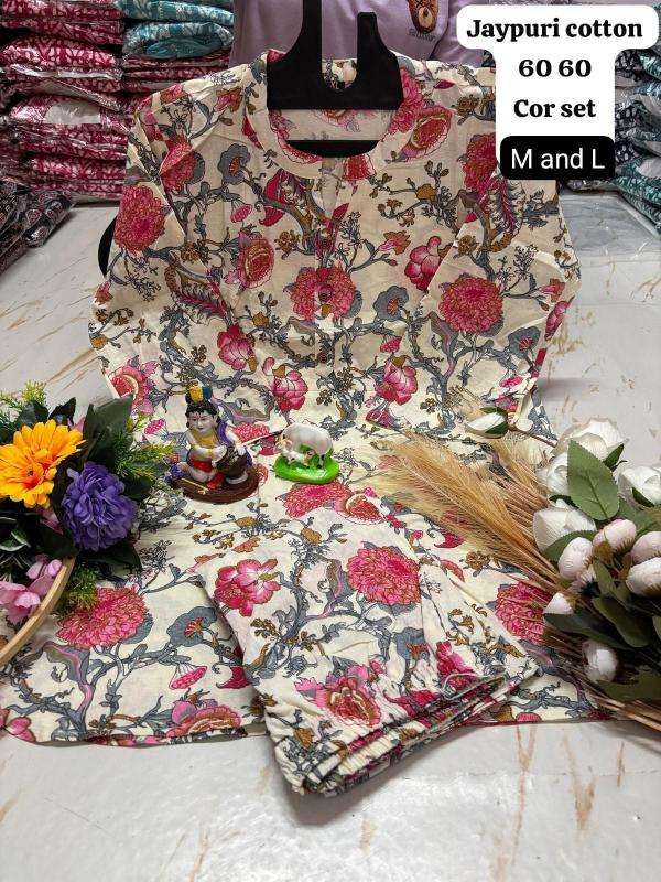K k jaipuri cotton coord set Kurti wholesale price