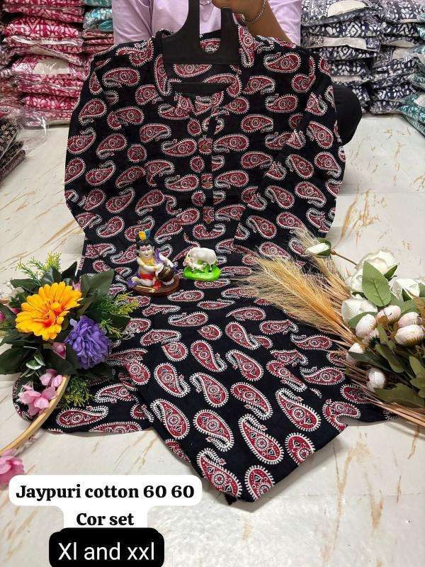 K k jaipuri cotton coord set Kurti wholesale price