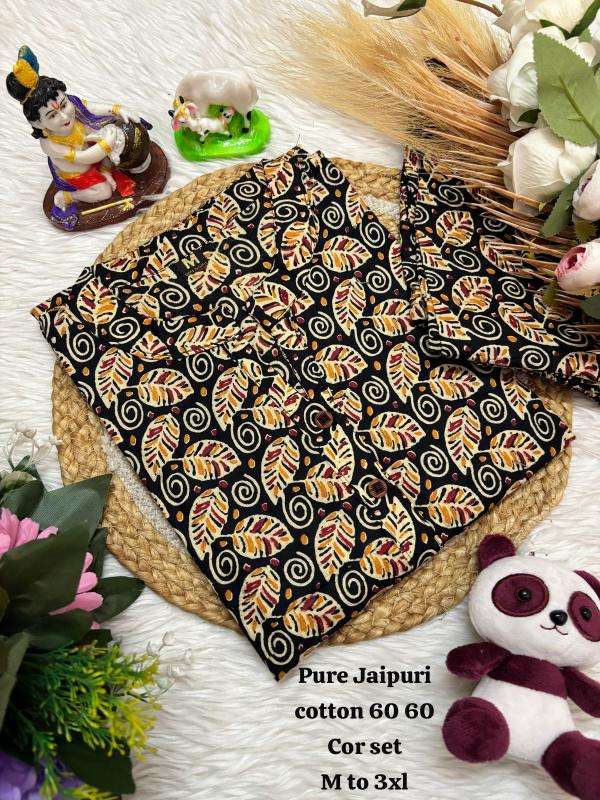 K k jaipuri cotton coord set Kurti wholesale price