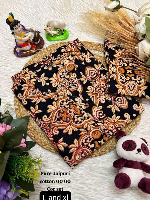 K k jaipuri cotton coord set Kurti wholesale price