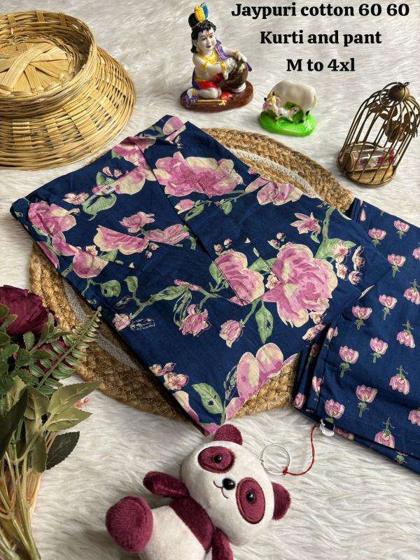 K k presents jaipuri cotton indian black kurti
