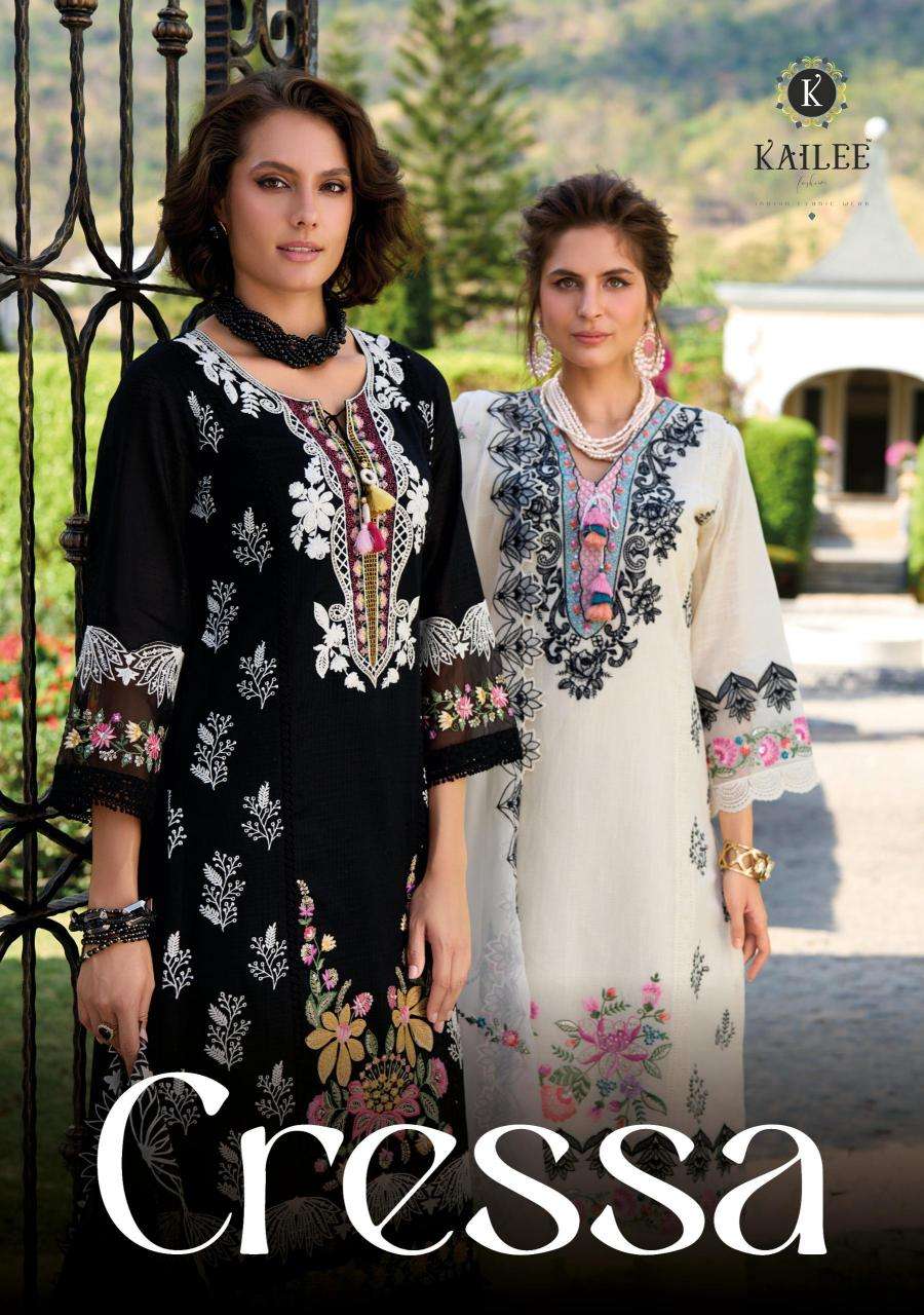 Kailee fashion black nd white cressa Kurti wholesalers and distributors in Gujarat