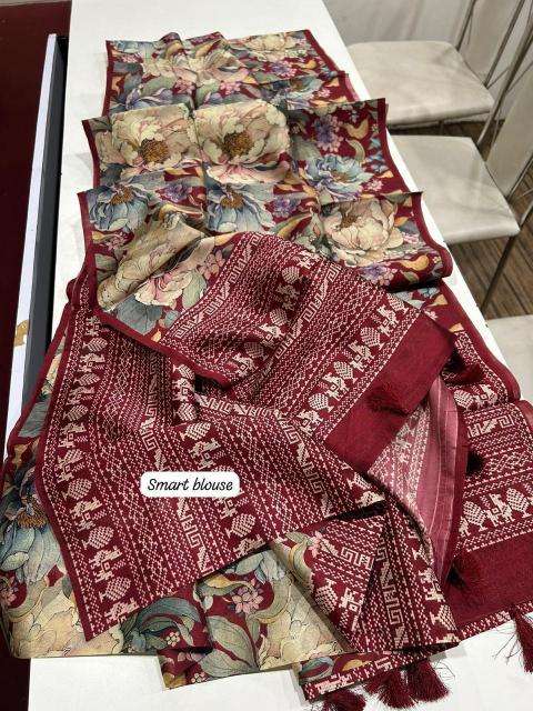 Kalamkari digital print floral Surat Saree online