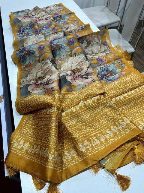 Kalamkari digital print floral Surat Saree online