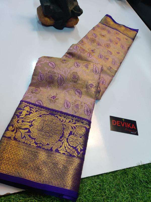 Kanjivaram soft pattu with contrast Wholesale Sarees Catalogue