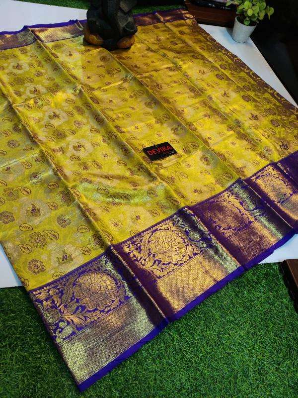 Kanjivaram soft pattu with contrast Wholesale Sarees Catalogue