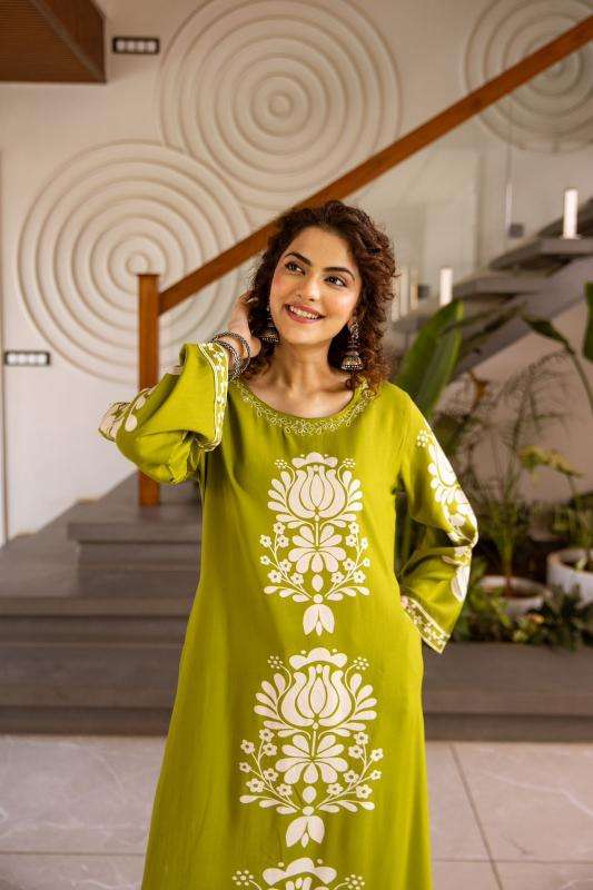 Karma german rayon printed Kurti factory in Ahmedabad