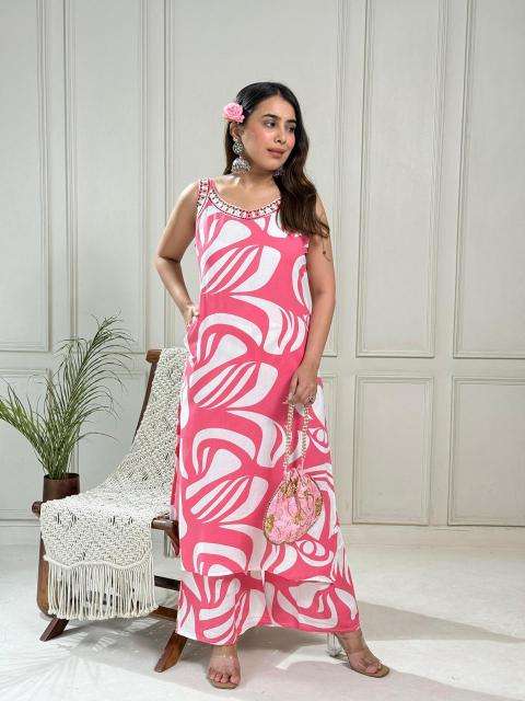 Karma rayon aline coord set indian latest kurti design
